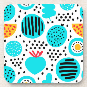 Posavasos Patrones de frutas azules pintando arte. Compra ah