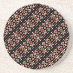 Posavasos Patrones de rayas ucranianas decorativas lindas