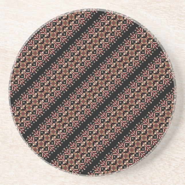 Posavasos Patrones decorativos de rayas ucranianas (Frente)