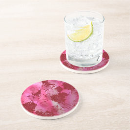 Posavasos Patrones florales rojos japoneses.