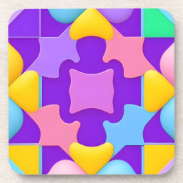 Posavasos Patrones geométricos abstractos coloridos