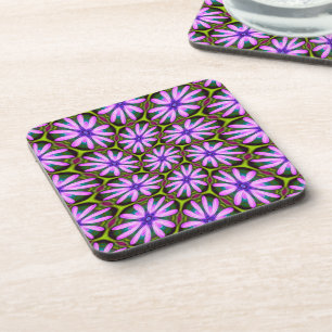 Posavasos Patrones margueritas púrpura