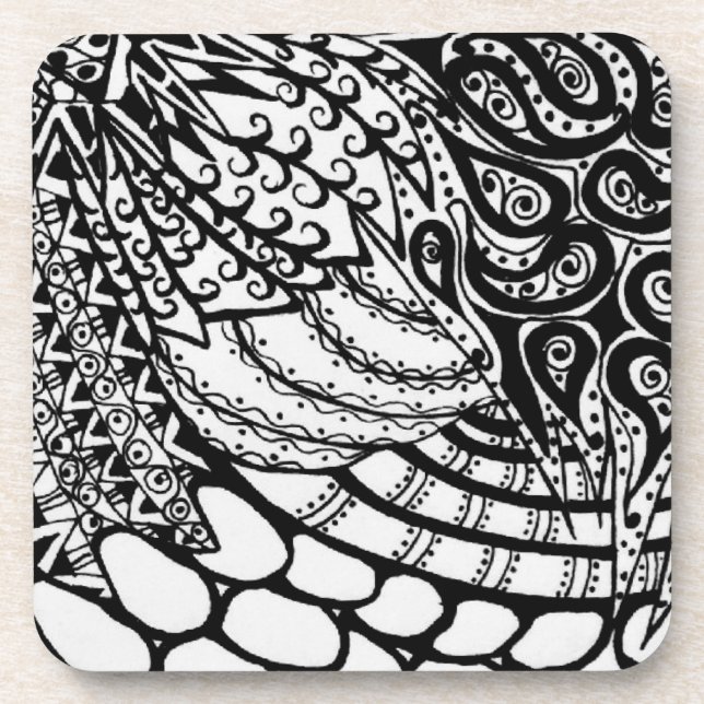 Posavasos Patrones Zen Tangle (Frente)