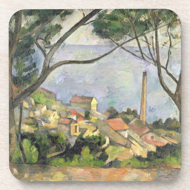 Posavasos Paul Cezanne el | el mar en el l'Estaque, 1878 (Frente)