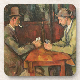 Posavasos Paul Cezanne el   los jugadores de tarjeta,