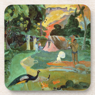 Posavasos Paul Gauguin  Matamoe o, Paisaje con pavos reales