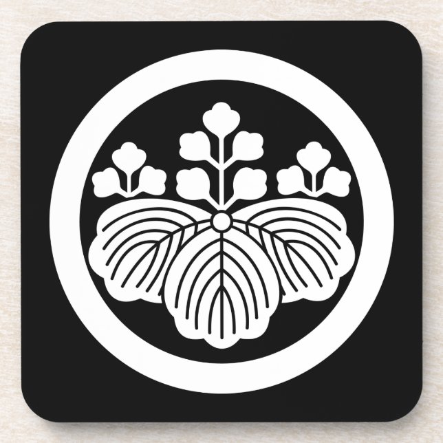 Posavasos Paulownia con 5&3 florecimiento en círculo (Frente)