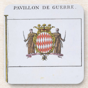 Posavasos Pavillon de Guerre, detalle de banderas de Mónaco