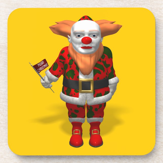 Posavasos Payaso de Santa Claus (Frente)