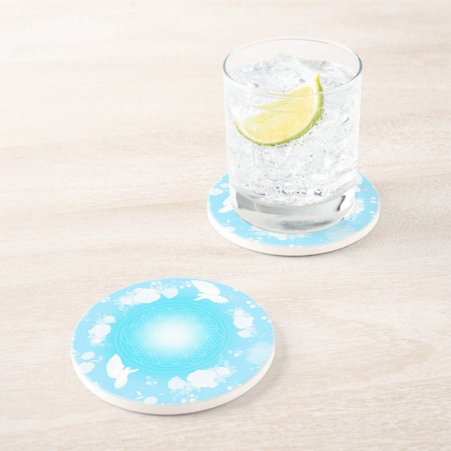 Posavasos Paz – Flor de la Vida (Lado)