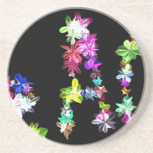 Posavasos "PEACE" en la impresión de arte de flores