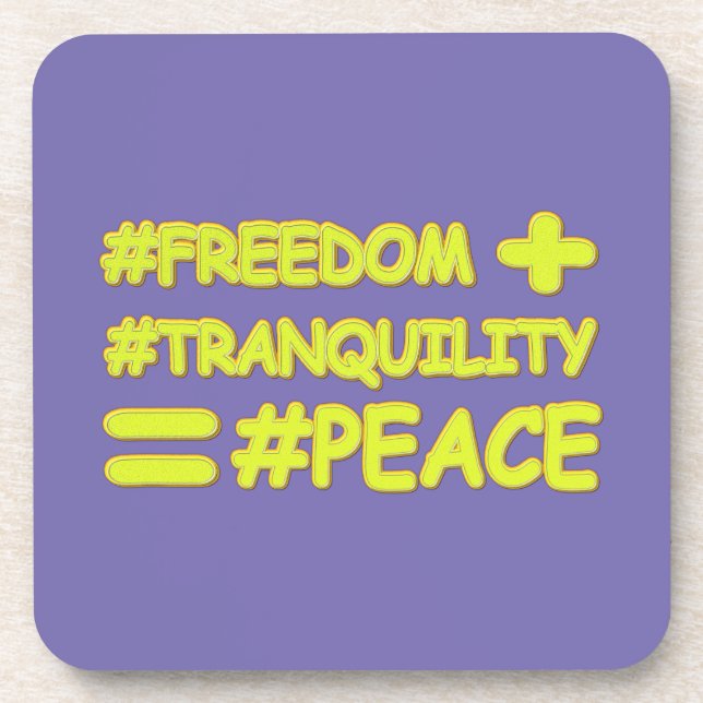 Posavasos "PEACE FORMULA EQUATION", diseño elegante. ¡Hazte  (Frente)