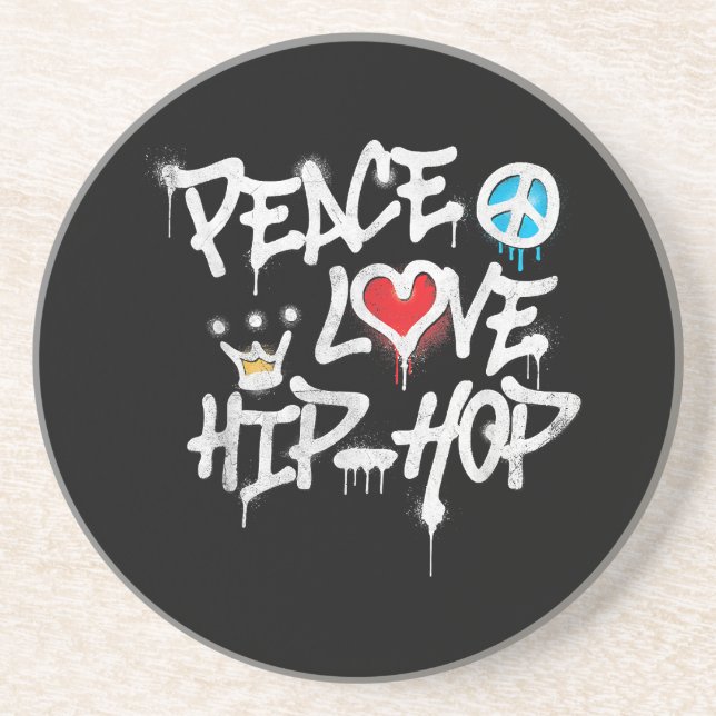 Posavasos Peace Love Hip Hop Dance (Frente)