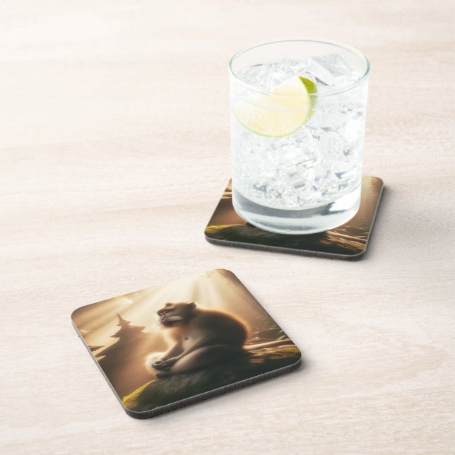 Posavasos Peaceful Monkey Beverage Coaster (Lado Derecho)