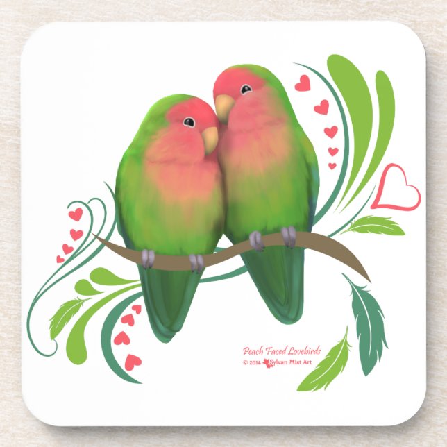 Posavasos Peach Faced Love Birds (Frente)