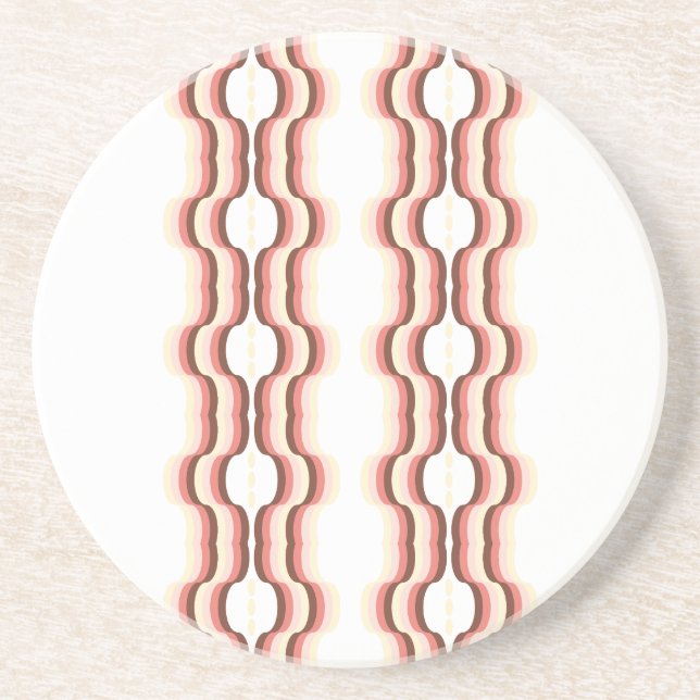 Posavasos Peach Wave Symmetry (Frente)