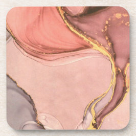 Posavasos Peach with Gold Geode