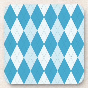 Posavasos Peacock Azul Argyle Pequeño Forma de Diamante