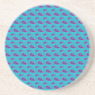 Posavasos Peacock Blue Paisley