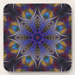 Posavasos Peacock Feathers Autumn Country Art : Conjunto de