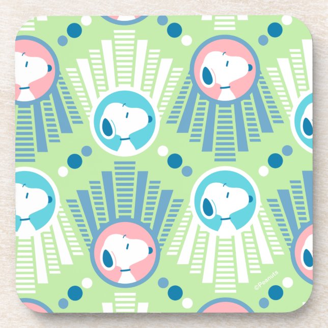 Posavasos Peanuts | Snoopy Mint Green Deco Dreams Pattern (Frente)