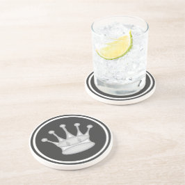 Posavasos Pedazo de ajedrez blanco de la reina