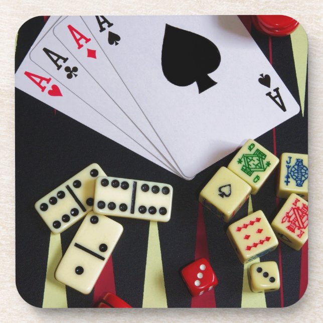 Posavasos Pedazos del juego del casino de juego (Frente)