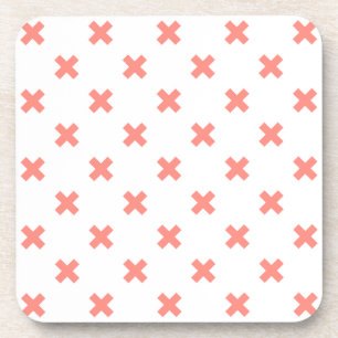 Posavasos Pega puntos cruzados sobre blanco
