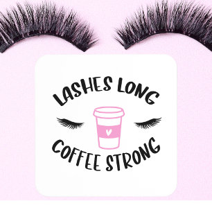 Posavasos Pega un café largo y divertida rosa fuerte