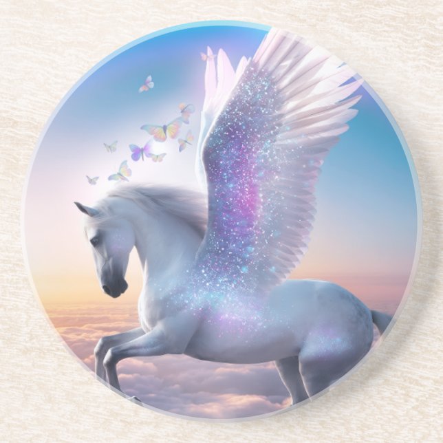 Posavasos Pegaso con Arcoíris (Frente)