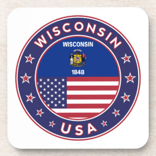 Posavasos Pegatina Wisconsin, estuche de teléfono, bolsa de