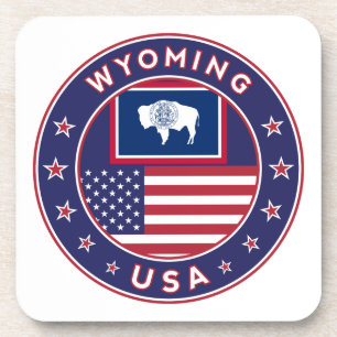 Posavasos "pegatina Wyoming, estuche de teléfono, bolso de t