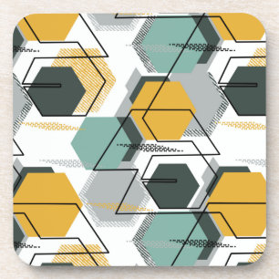 Posavasos Peines de miel. Patrón geométrico abstracto.1