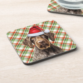 Posavasos Pelea de invierno temática Wirehair Puntero Perro 