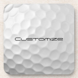 Posavasos Pelota de golf con texto personalizado