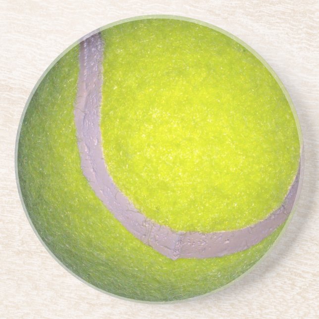 Posavasos Pelota de tenis amarilla, (Frente)