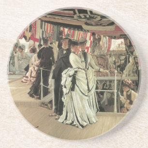 Posavasos Pelota en el portapapeles de James Tissot, arte vi