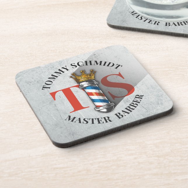 Posavasos Peluquería de peluquería Salón de pelo del Rey Cor (Lado Izquierdo)