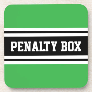 Posavasos PENALTY BOX Fun Black White Bright Green Stripes