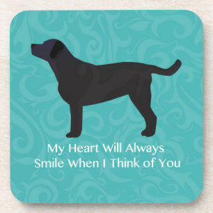 Posavasos Pensamiento en el Black Lab de tu diseño