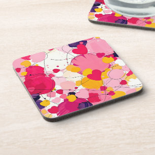 Posavasos "Pensamientos de Amor Aleatorios" - Abstracto Colo