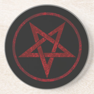 Posavasos Pentagram del diablo Rojo