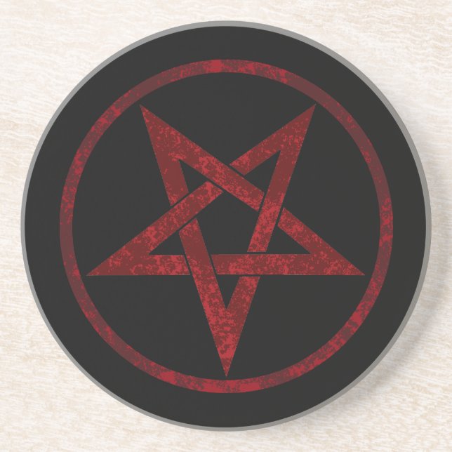 Posavasos Pentagram del diablo Rojo (Frente)