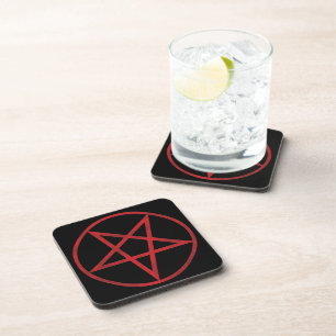 Posavasos Pentagram rojo