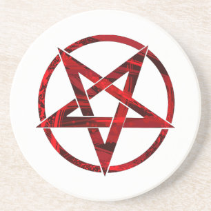 Posavasos Pentagrama del Diablo Rojo
