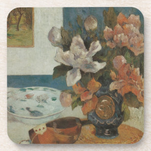 Posavasos Peonías chinas y mandolina de Paul Gauguin