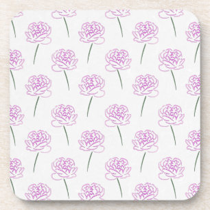 Posavasos peonías rosadas