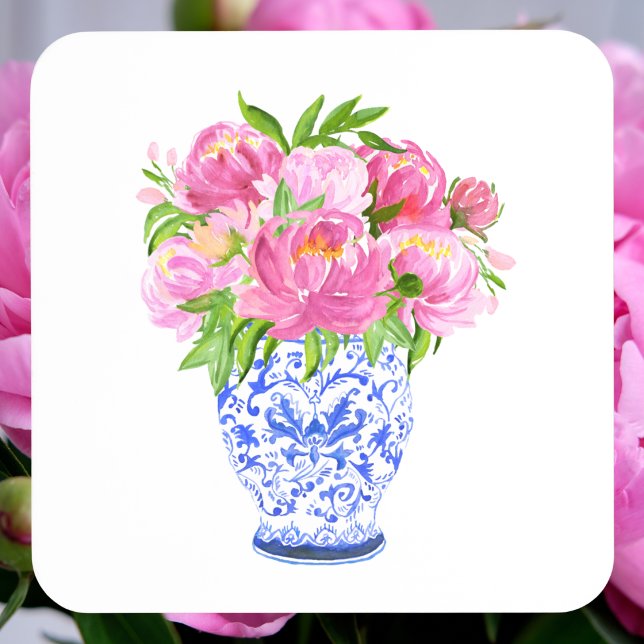 Posavasos Peonies Chinoiserie Vase (Subido por el creador)
