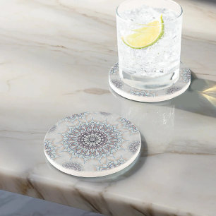 Posavasos Pequeña floral blanca caída al campo