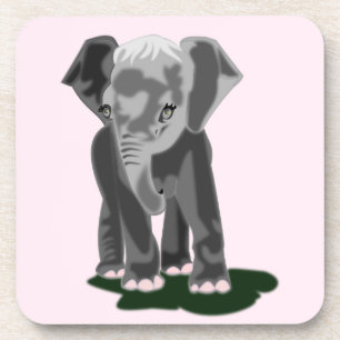 Posavasos Pequeña montaña elefante _ Tu color - Texto